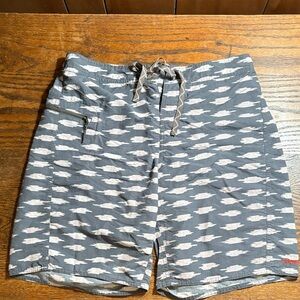 Patagonia Gray Patterned Swim Board Shorts